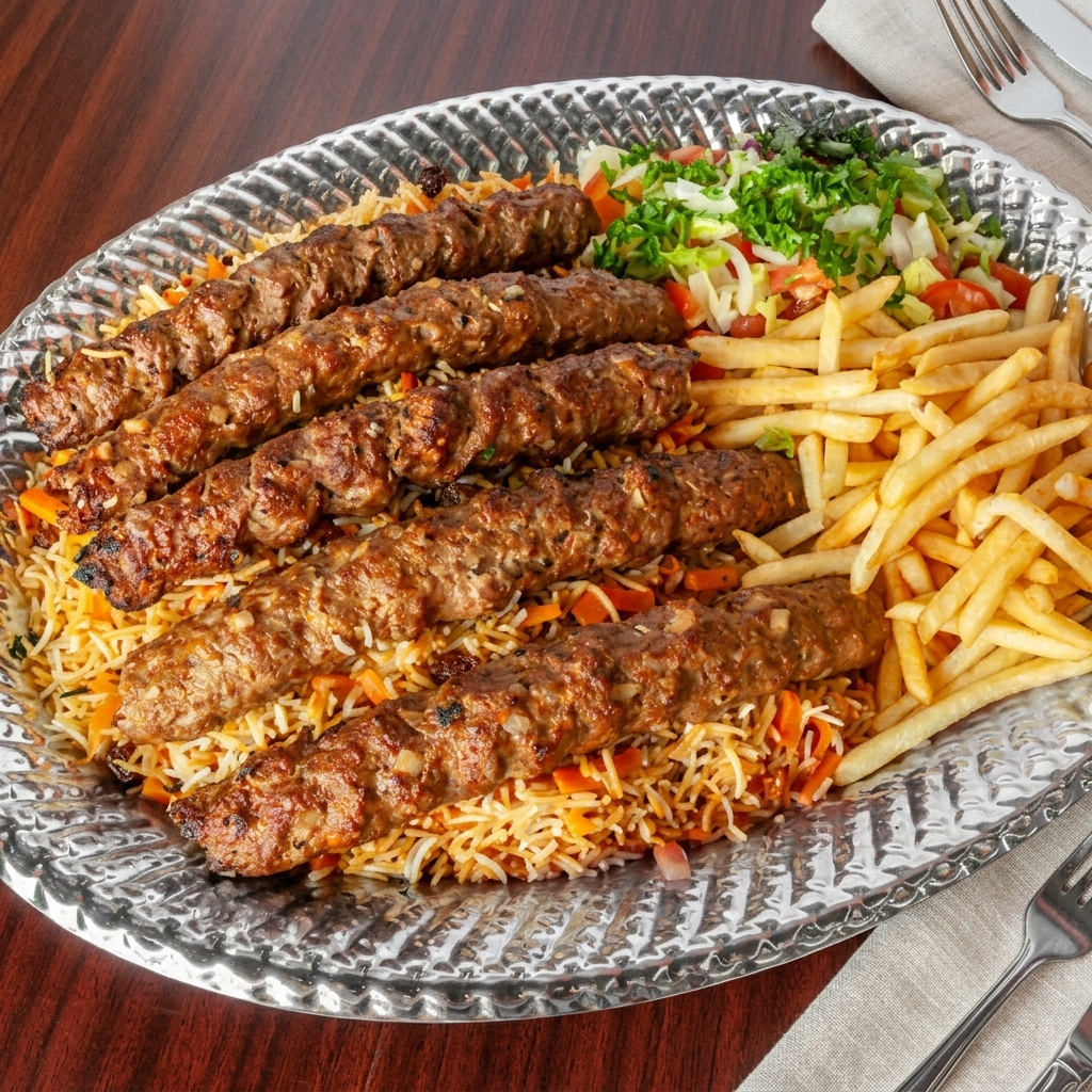 Afghan kabab platter at Choice Shawarma in Edmonton, AB