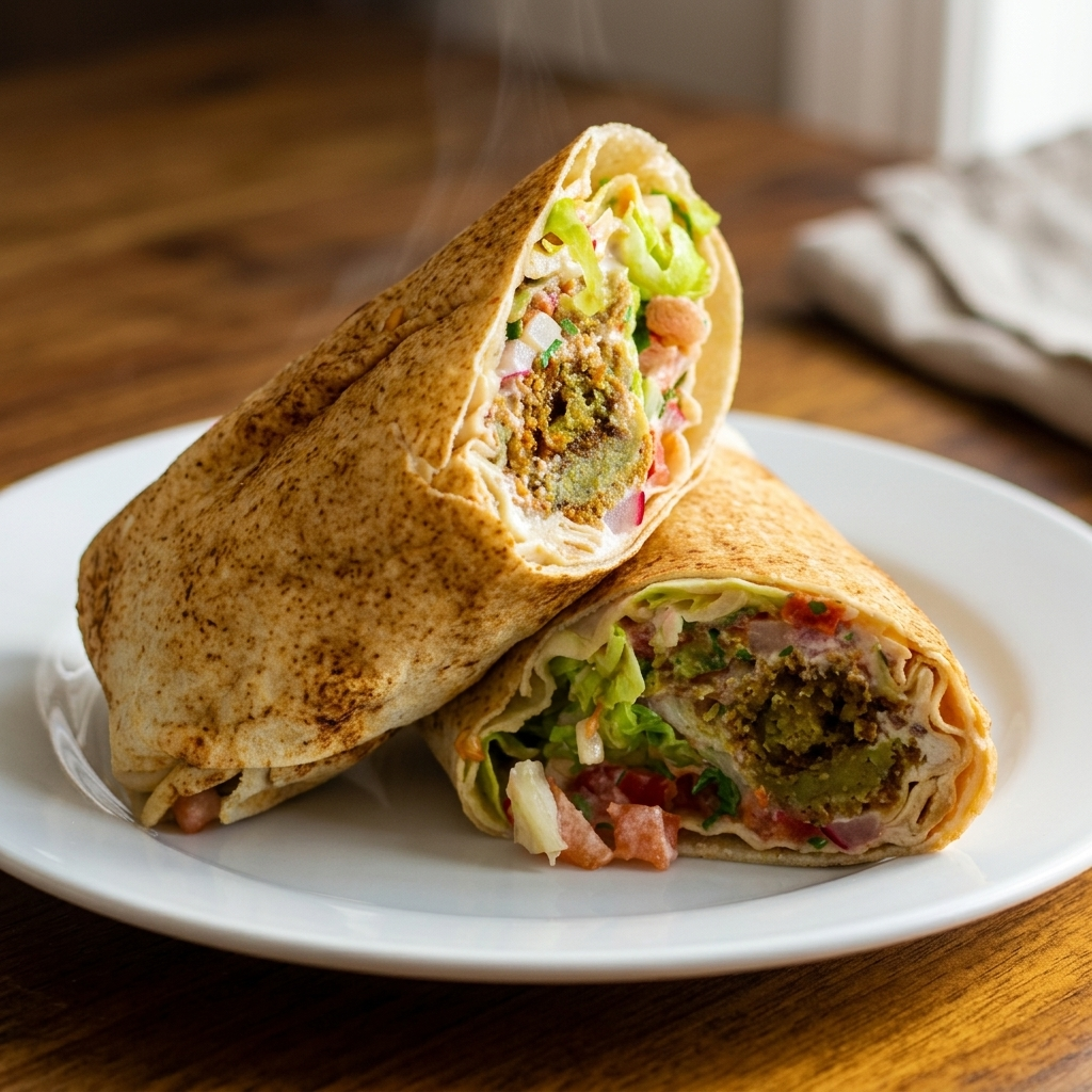 Delicious falafel wrap at Choice Shawarma & Kabab in Edmonton, AB